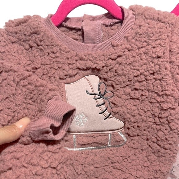 PL Baby Faux Shearling Top and Pant Set, 9 Months - Picture 3 of 5